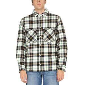 MARCELO BURLON Plaid Quilted Shirt Jacket Men GREEN Shirts